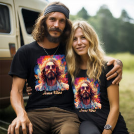 Goddelijke dualiteit: moderne hippie psychedelisch t-shirt