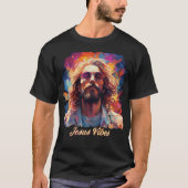 Goddelijke dualiteit: moderne hippie psychedelisch t-shirt (Voorkant)