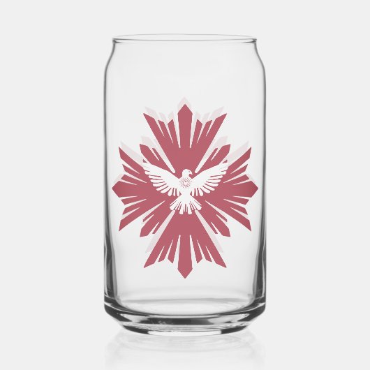 Goddelijke duif van vrede blikvorm glas (Voorkant)