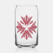 Goddelijke duif van vrede blikvorm glas (Achterkant)