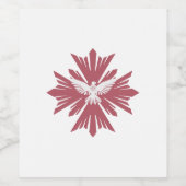 Goddelijke duif van vrede wijn etiket (Enkel label)