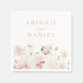 Goddelijke Elegantie: Blush Garden Floral Wedding Servet