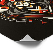 Goddelijke energie - Abstracte Durga | Fraoula Poster (Hoek)