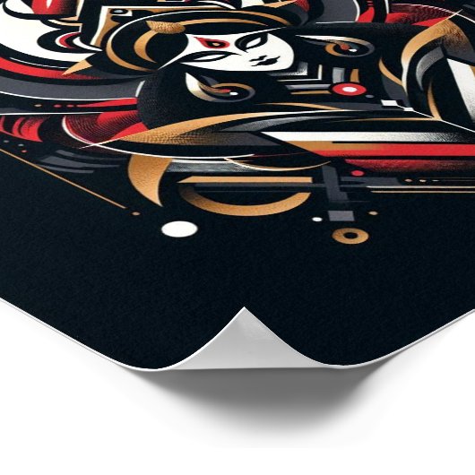 Goddelijke energie - Abstracte Durga Poster (Hoek)