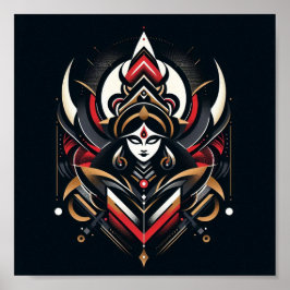 Goddelijke energie - Abstracte Durga Poster