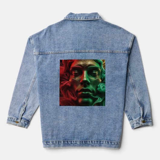 goddelijke essentie denim jacket (Achterkant)