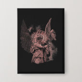 Goddelijke Fout - Techno-Gothic Streetwear Design Button (Voorkant)