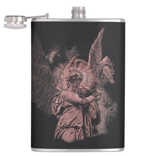 Goddelijke Fout - Techno-Gothic Streetwear Design Heupfles (Geopend)