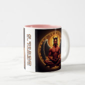 Goddelijke Gamer Balance: Devil Angel Cup Design Tweekleurige Koffiemok (Voorkant rechts)