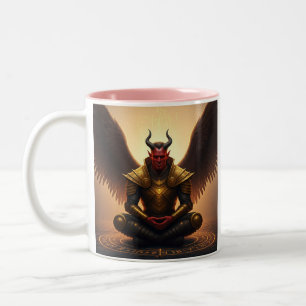 Goddelijke Gamer Balance: Devil Angel Cup Design Tweekleurige Koffiemok