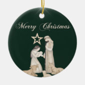 Goddelijke Geboorte: de meest gezegende omhelzing Keramisch Ornament (Voorkant)