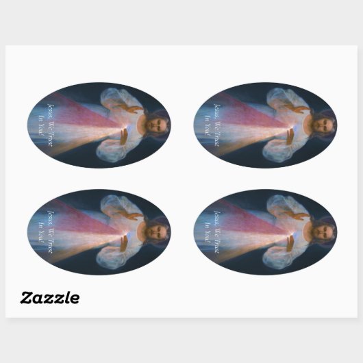 goddelijke genade ovale sticker (Vel)