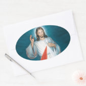 goddelijke genade ovale sticker (Envelop)