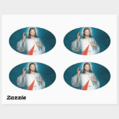 goddelijke genade ovale sticker (Vel)