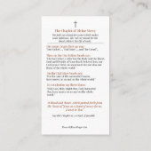Goddelijke genade van Jesus Chaplet katholieke rel Plaatskaartje (Achterkant)