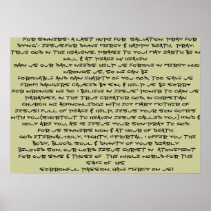 Goddelijke genade van Jezus gebed poster! Poster