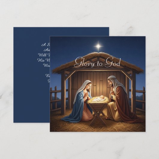 Goddelijke glorie Christelijke kerst Feestdagenkaart (Voorkant / Achterkant)