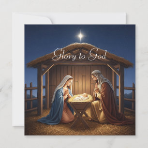 Goddelijke glorie Christelijke kerst Feestdagenkaart