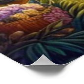 Goddelijke Gouden Fluit Krishna Art Poster (Hoek)