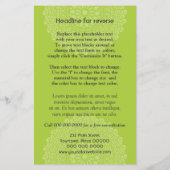 Goddelijke Groene Verticale Indruk Flyer (Achterkant)