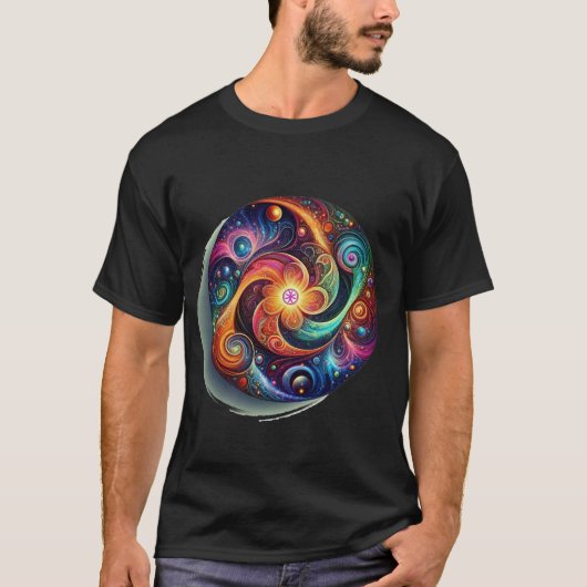 Goddelijke Harmonie: De ॐ Mandala T-shirt (Voorkant)