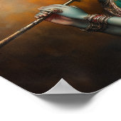 Goddelijke Heer Krishna Barok Antiek Stijl Poster (Hoek)