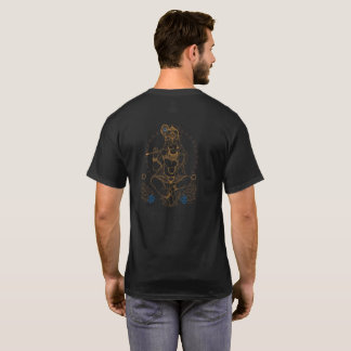 Goddelijke Heer Krishna die Bansuri-Fluit Line Art T-shirt