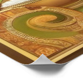 Goddelijke Heer Krishna in de kindertijd met fluit Poster (Hoek)