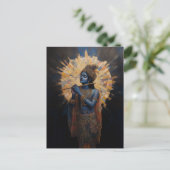 Goddelijke Heer Krishna speelt fluit Art Nouveau Briefkaart (Staand voorkant)