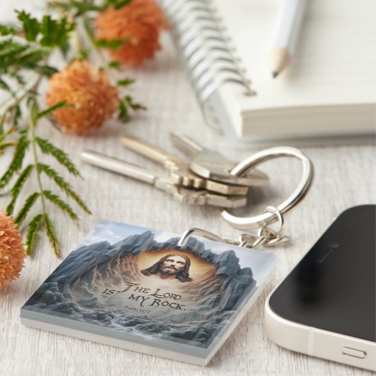 Goddelijke Hemelvaart: De Heer is mijn rots Sleutelhanger (Voorkant Rechts)