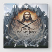 Goddelijke Hemelvaart: De Heer is mijn rots Vierkante Klok (Voorkant)