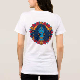 Goddelijke Hindoe-godin Kali Mandala-kunst - Krach Tri-Blend Shirt