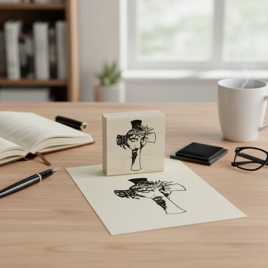 Goddelijke indrukken - Jezus en het Kruis Houtkuns Rubberstempel