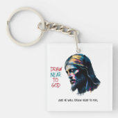 Goddelijke Inspiratie: Trek dicht bij God Sleutelhanger (Voorkant)