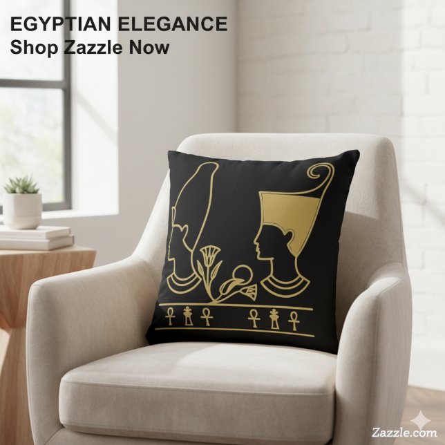 Goddelijke Isis & Osiris Koninklijke Kunst Kussen (Creator heeft geüpload)