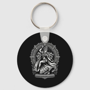 Goddelijke Kali Godin Dansende Yoga T-shirt Spirit Sleutelhanger