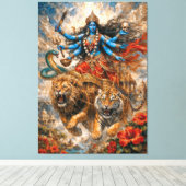 Goddelijke Kali-strijdwagen Canvas Afdruk (Insitu (Houten vloer))