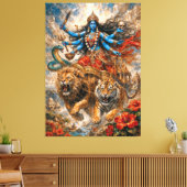 Goddelijke Kali-strijdwagen Canvas Afdruk (Insitu (Woonkamer))