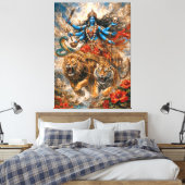 Goddelijke Kali-strijdwagen Canvas Afdruk (Insitu (Slaapkamer))