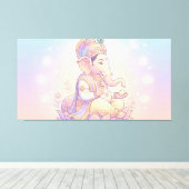 Goddelijke Kalm Ganesha Canvas Afdruk (Insitu (Houten vloer))