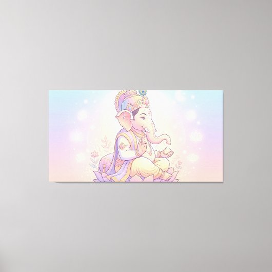 Goddelijke Kalm Ganesha Canvas Afdruk (Voorkant)