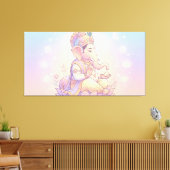 Goddelijke Kalm Ganesha Canvas Afdruk (Insitu (Woonkamer))