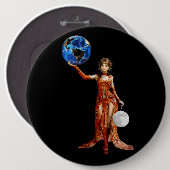 Goddelijke knop van het universum ronde button 6,0 cm (Voorkant /achterkant)