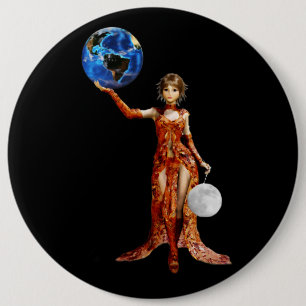 Goddelijke knop van het universum ronde button 6,0 cm
