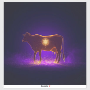 Goddelijke Koe Silhouet   Govardhan Puja Spirituee Sticker