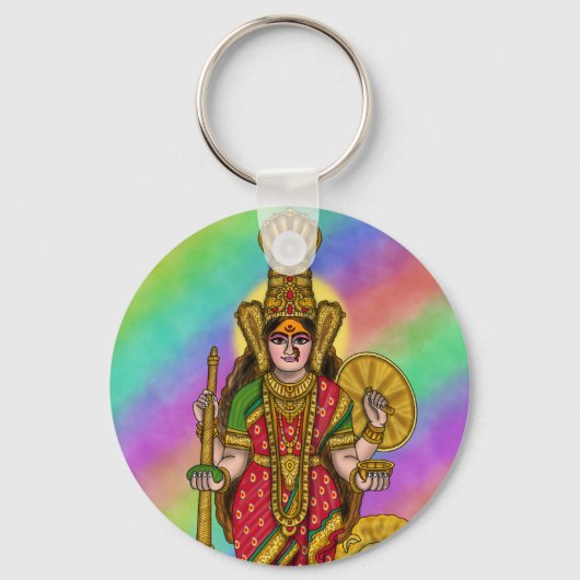 Goddelijke Kolhapur Mahalakshmi Sleutelhanger (Voorkant)