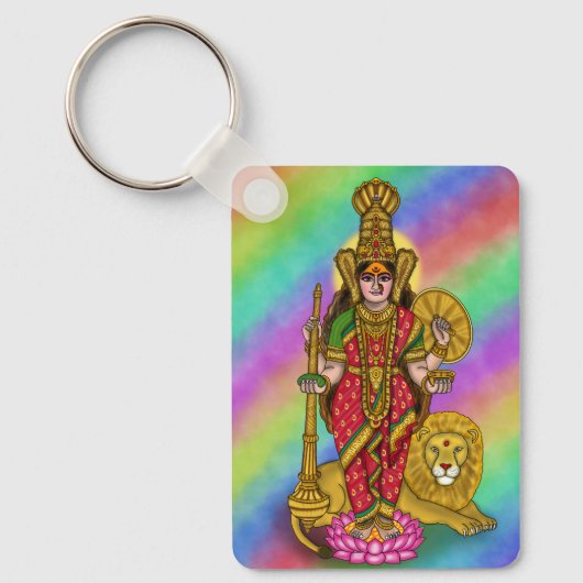 Goddelijke Kolhapur Mahalakshmi Sleutelhanger (Voorkant)