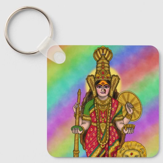 Goddelijke Kolhapur Mahalakshmi Sleutelhanger (Voorkant)