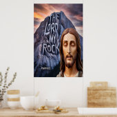 Goddelijke kracht: De Heer is mijn rots Poster (Keuken)