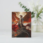 Goddelijke Krijger Aartsengel Michaël Briefkaart (Staand voorkant)